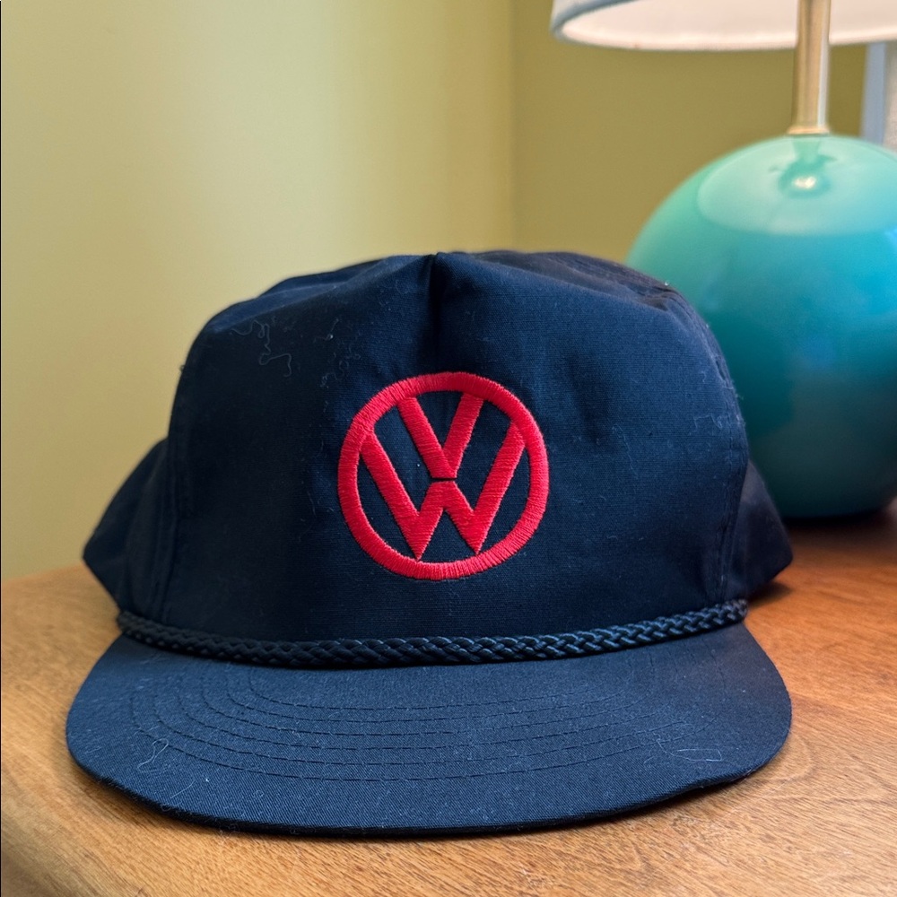 Vintage Volkswagen Rope Hat Snap Back with Red Logo